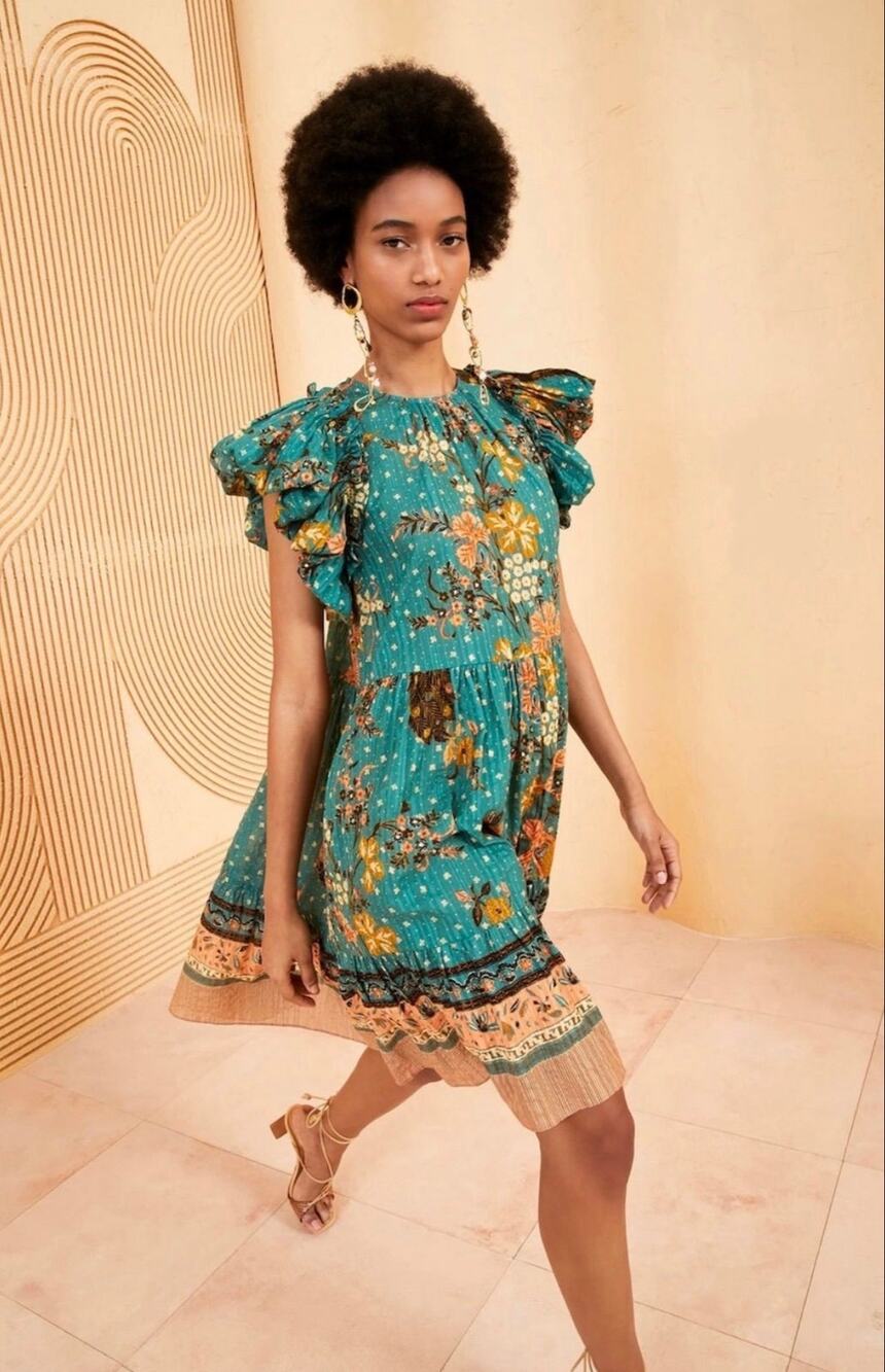Ulla Johnson Plus Etta Dress in Hummingbird Pockets Size 14